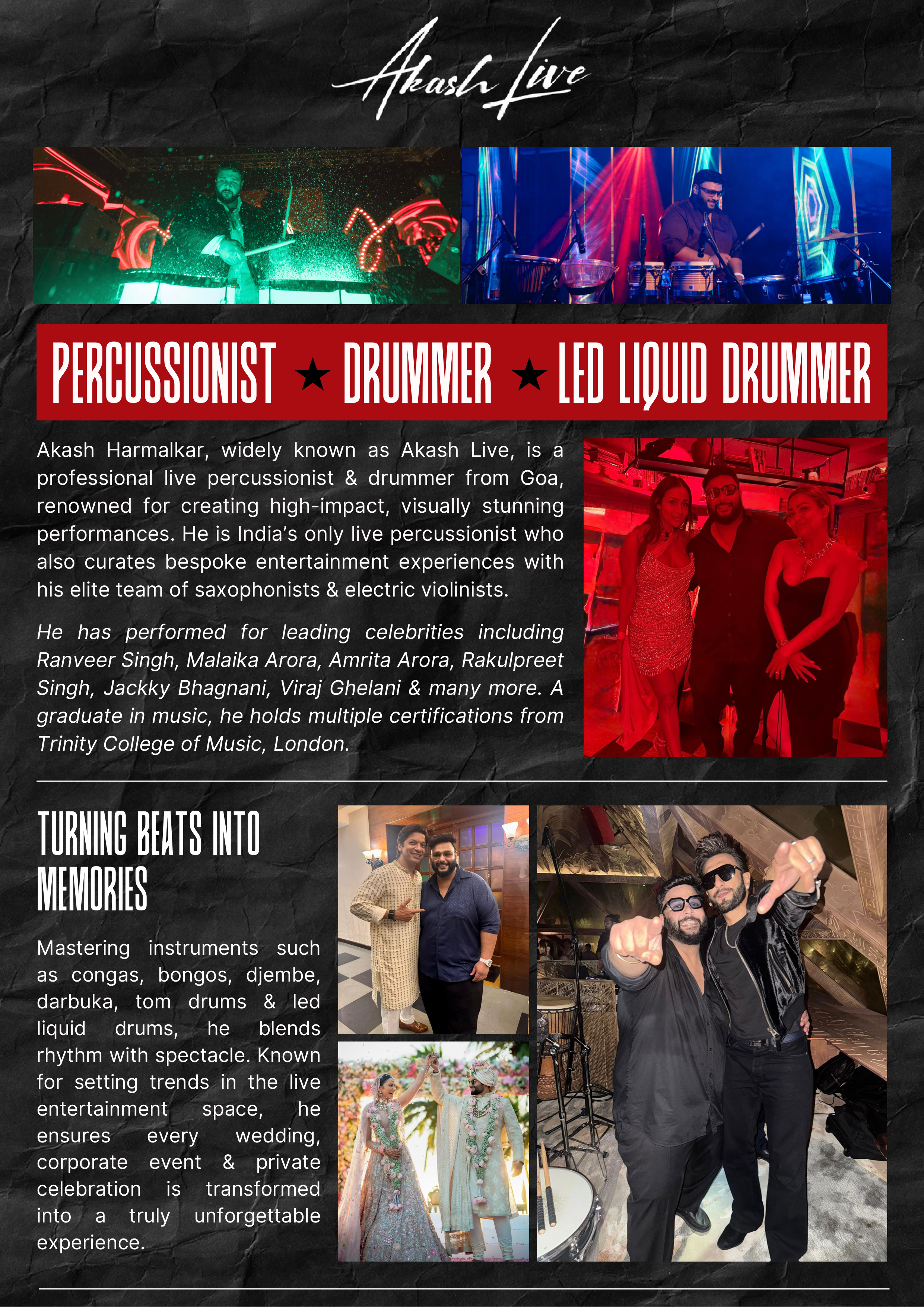 Akash Live Percussionist poster